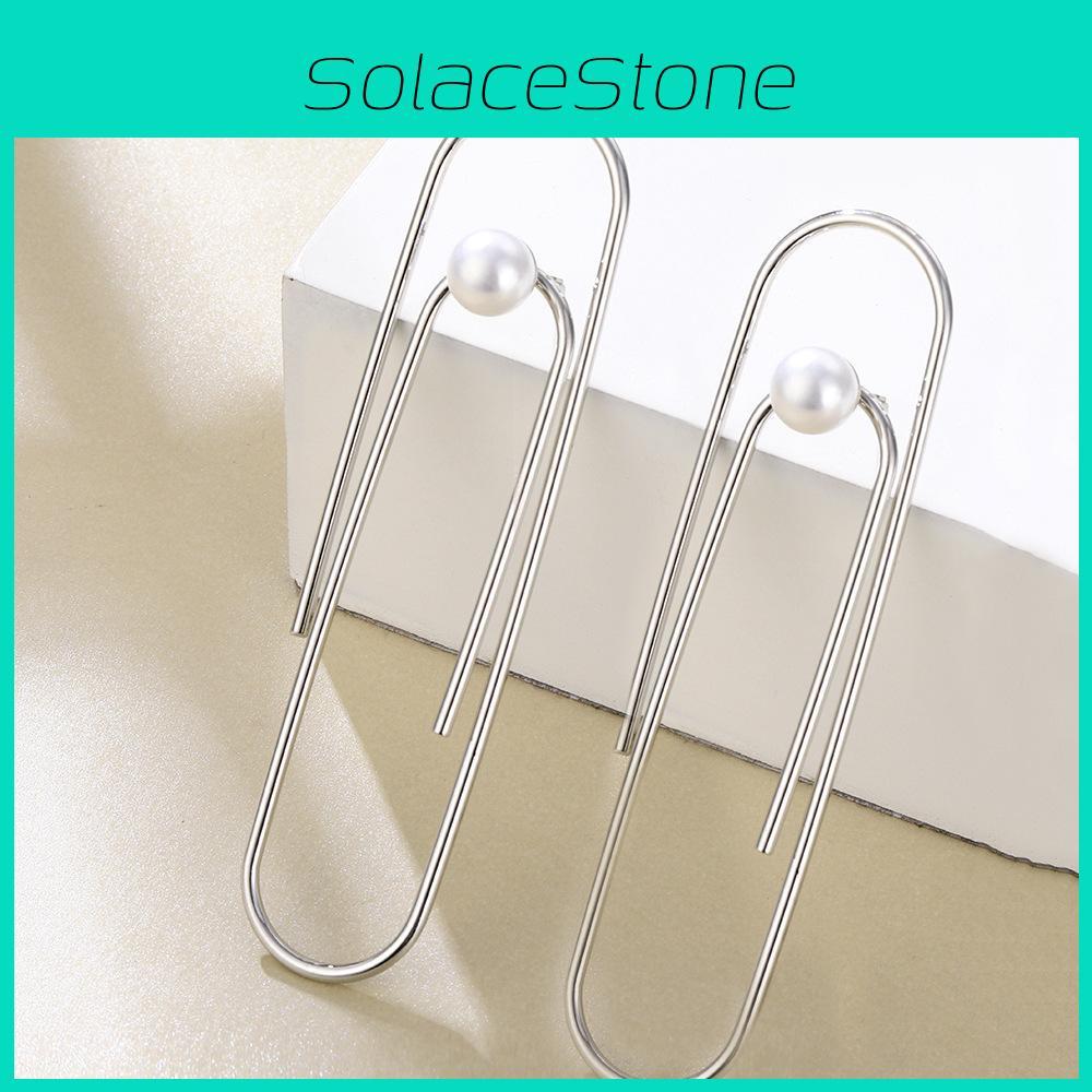 Geometric Pearl Earrings In U-shape Chic Statement Jewelry For Gifting