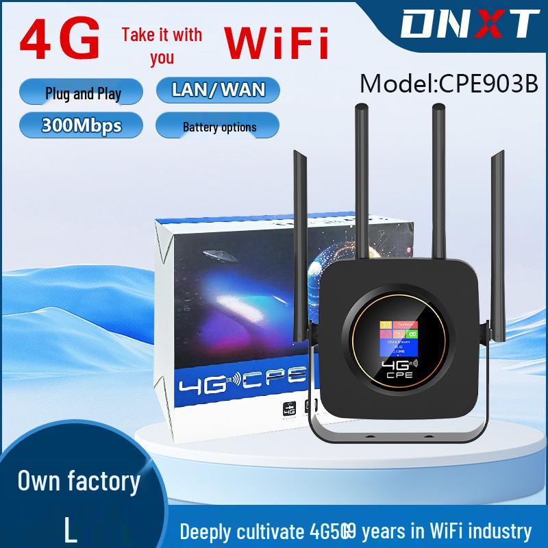 CPF903B Battery-Powered 4G WiFi Router with SIM Slot & Single Network Port