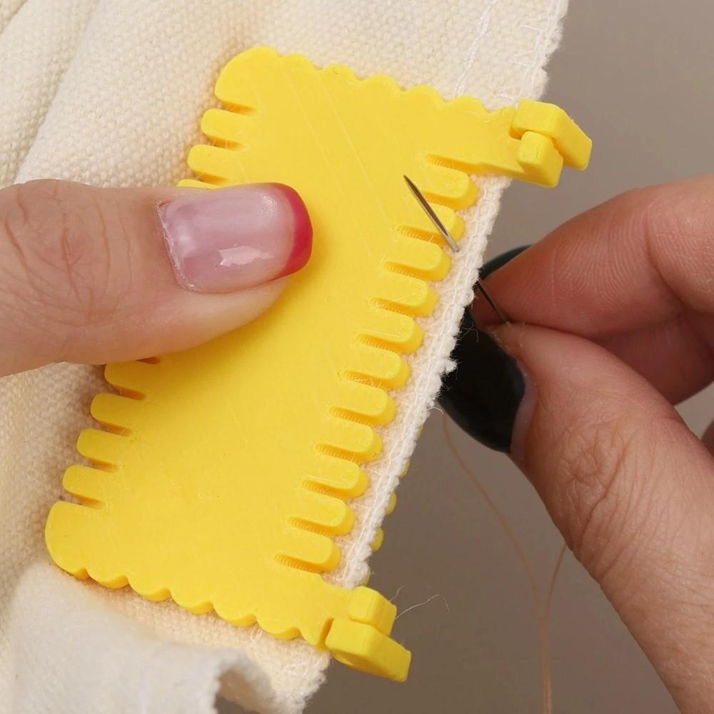 Plastic Quilting Sewing Gauge Tool Precise 1.5-4mm Hemming Measuring Tool Seam Guide Clip Quilting