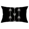 30*50cm Geometric Black and Yellow Pattern Printing Decorative Sofa Living Room Home Furnishing Polyester Rectangular Pillowcase