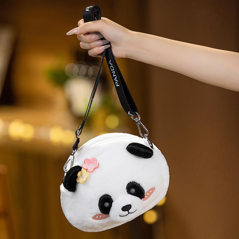 Plush Delightful Panda Mini Backpack For Girls Cozy Crossbody Bag Children For