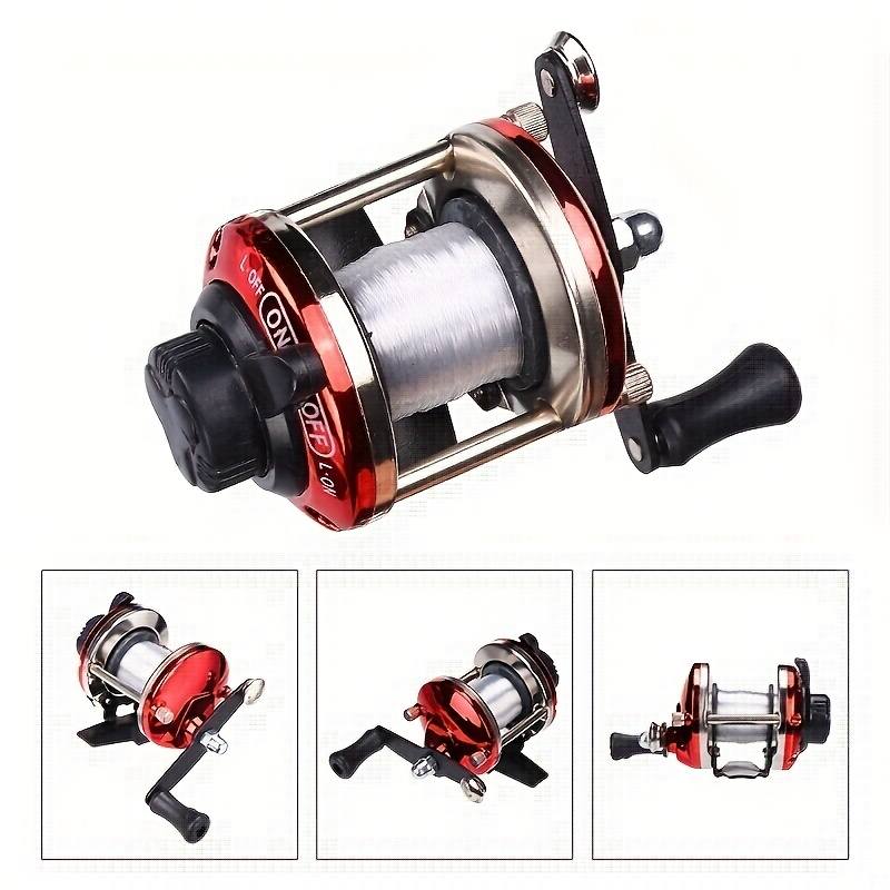 Tragbare Mini-Eisangelrolle aus Vollmetall 3.6:1 Winter Wheel River Plate Baitcast Coil Roller Spinning Fishing Boat Reels