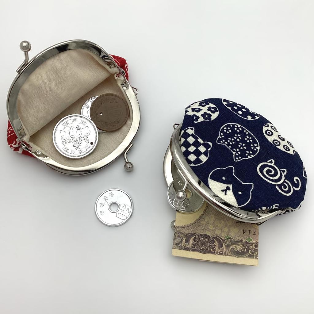 Kyosuke Coin Purse with Cat X Cm Navy Japanese-made Design, 9.5 8.5 (2.6 Inches), Wallet/coin Case, Blue, Japanese-style Goods.