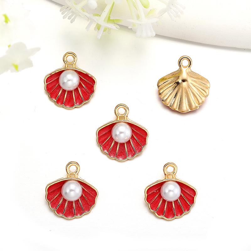 Pearl Color Oil Drop Shell Jewelry Accessories for DIY Bracelets, Keychains, and Pendants (W261)