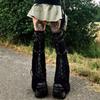 Women's 2023 Dark Punk Leather Buckle Flared Leg Warmers - Street Style/Fashionable European and American Look