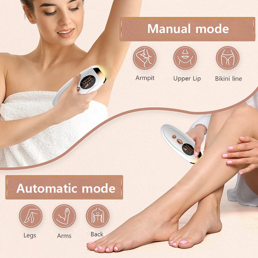 HOMZY Portable IPL Laser Epilator 999999 Flashes - Painless, Permanent Hair Removal for Women’s Body and Bikini Line