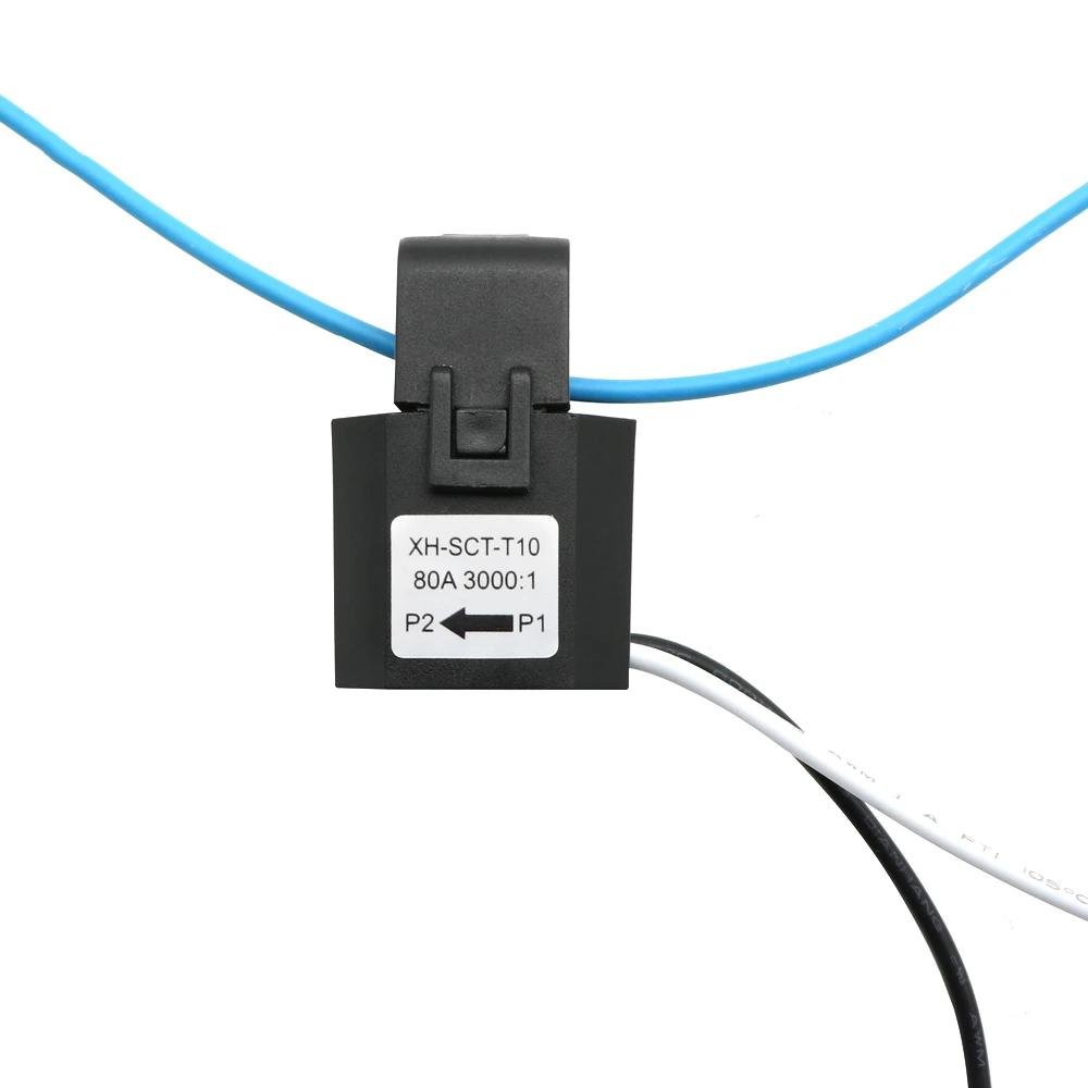 80A Smart Two-Way Bilateral Wi-Fi Energy Monitor with 2pcs 80A CT Current Transformer Clamps