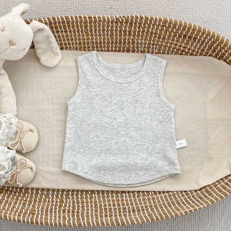 Summer Baby Solid Vest Girls Cute Candy Color Tops Children Cotton Sleeveless T-Shirts Toddler Tee Kids Clothes
