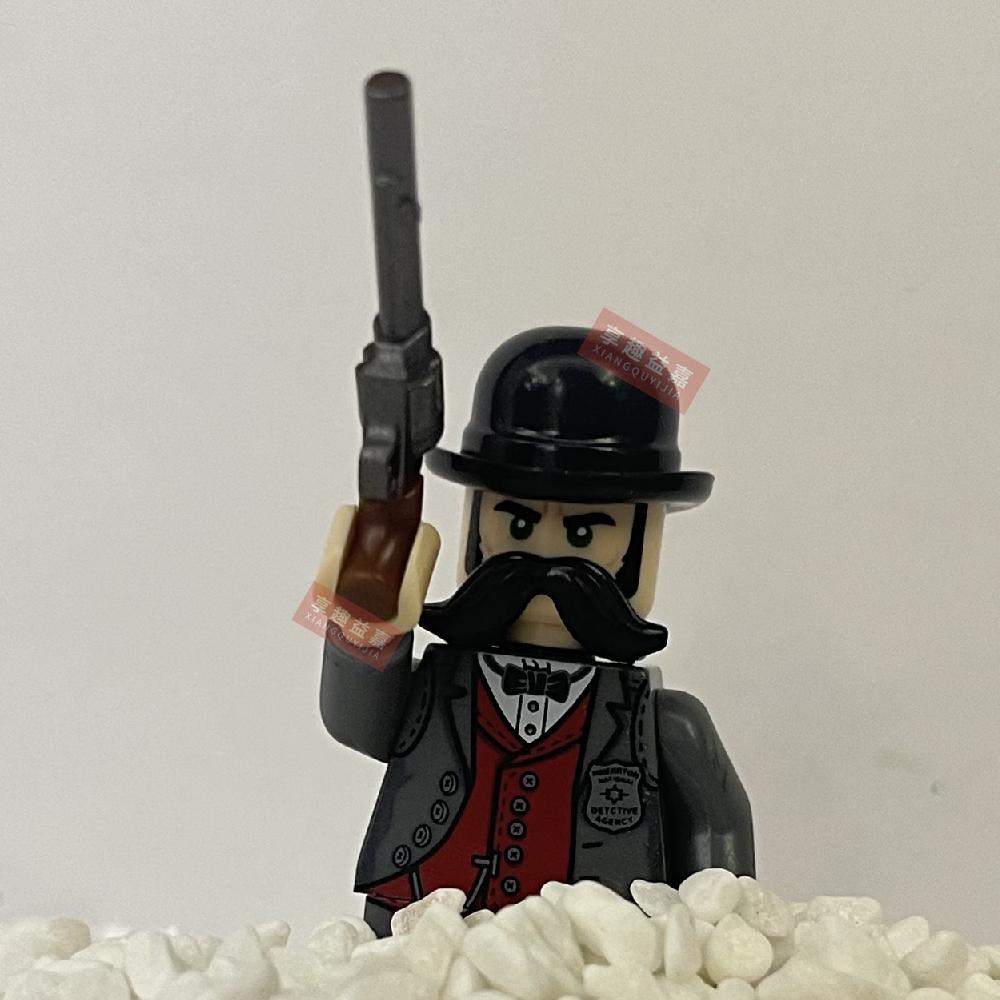 Police Wolf or Deer Detective Science  Valkyrie Building Blocks DIY mini action toy figures Assemble Bricks Children toys Gifts