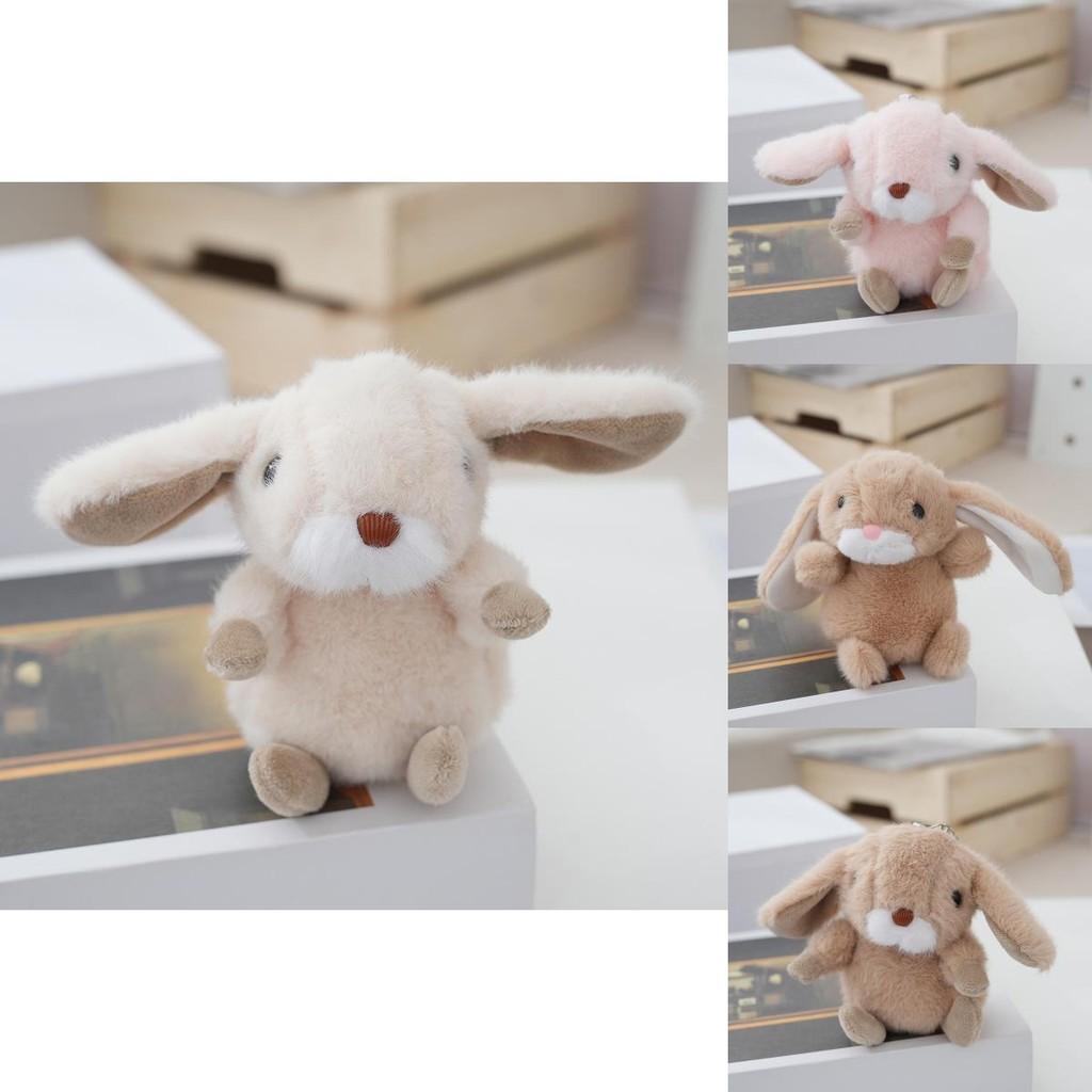 Adorable Realistic Rabbit Plush Keychain With Soft Pp Cotton Stuffing Cute Keyring Toy Perfect For Couples And Car Bags
