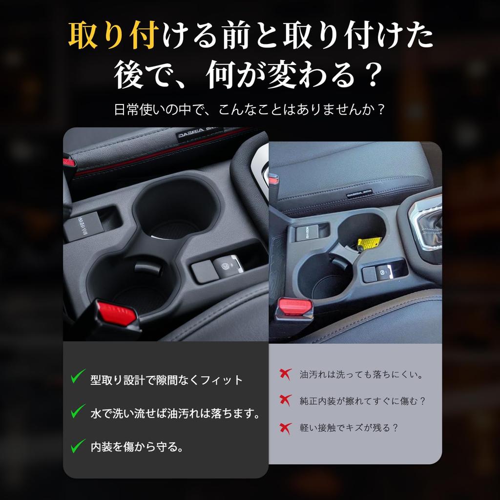 Auovo New Subaru Forester SL Series SL5 SLG Accessories Center Console Cup Holder Wireless Charging Tray Drink Holder Storage Box Pad Dustproof Mat