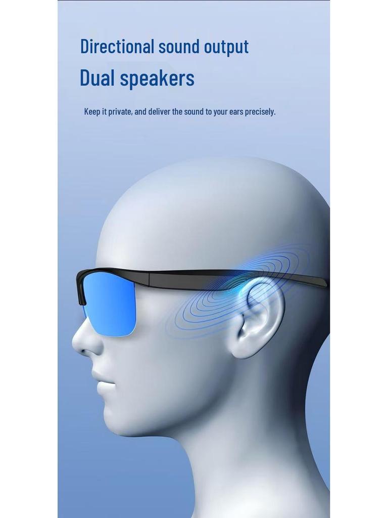 5,5 Zoll polarisierte Bluetooth-Sonnenbrille: Musik & Anrufbereit für Radfahren & Fahren