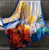 110cm Large Sqaure Scarf Printed Imitation Silk Scarf Women's Hadscarf