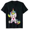 Einhorn Fitnessshirts für Damen Einhorn Gewichtheben T-Shirts Trainer Fitness Workout T-Shirts Sommer Mode T-Shirt für Damen