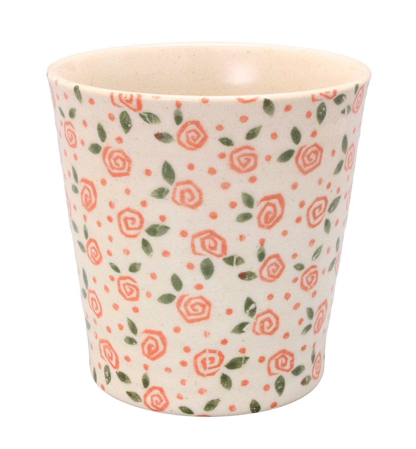 Ichikyu Mino Ware Ceramic Petit Rose 250ml Chu-Hi (Red)