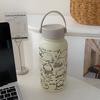 650ML Süße Thermoskanne Edelstahl Isolierbecher Tragbarer Griff Große Kapazität Kaffee Thermobecher Schule Outdoor Reise Wasserkocher
