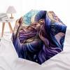 1pc Starry Night Witch Umbrella: Automatic Opening/Closing, Foldable Design, 8-Bone Frame, Outdoor Use, Festival Gift, Suitable for Fans, Travel, Dail