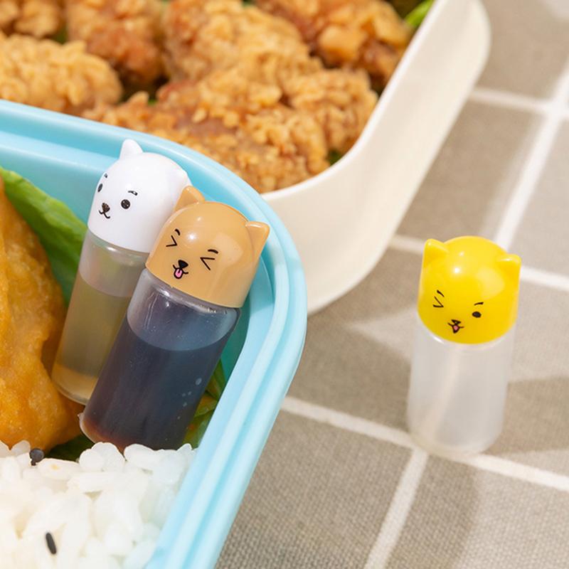 **1/2/3Pcs Mini Lunch Box Accessories Cute Pattern Sauce Box Squeeze Bottle Cartoon Tomato Honey Condiment Container For Kids