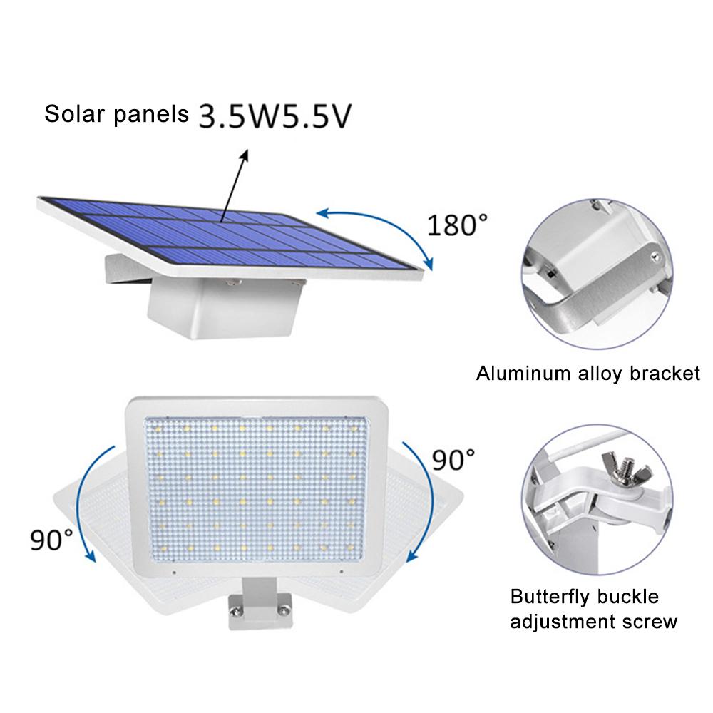 JOYINLED 48 LED Solar Street Light Spotlight Waterproof Garden Flood Light Adjustable Solar Yard Lamp Super Bright Path Light