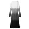 Women's And Winter Casual Fashion V-neck Long Sleeve Print Long Dress