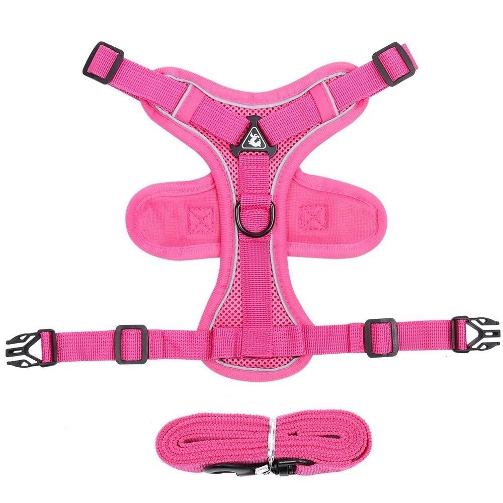 Adjustable Cat Harness and Leash Sets Reflective Vest Style No-Pull Chest Strap Breathable Kawaii Mesh Pet Harnesses Walking