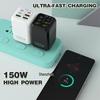 150W Multi-Port Charger: 3PD+3USB for Apple, Huawei, and More Fast Charging