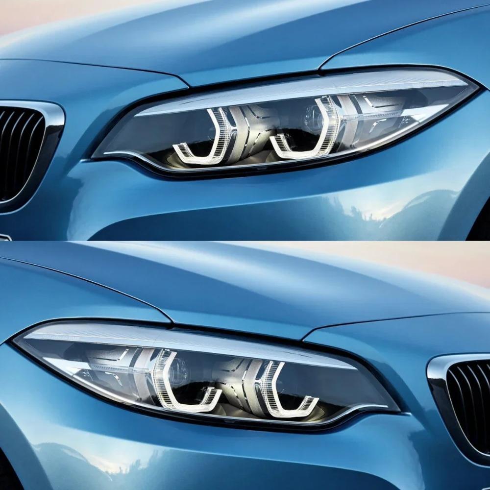 Pair Headlamp Cover For BMW 2 Series F22 F23 220i 230i Coupe F87 M2 2014-2020 Headlight Lens Cover Clear Lamp Cap