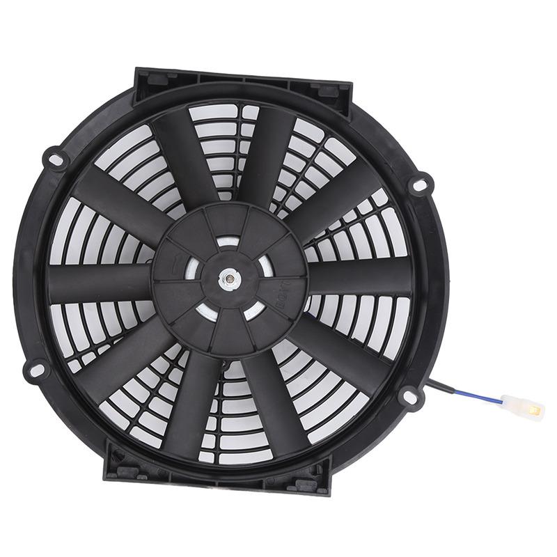 10in Slim Electric Cooling Fan Radiator 24V 80W 2100RPM 10 Straight Blades Universal for Car Electric Cooling Fan
