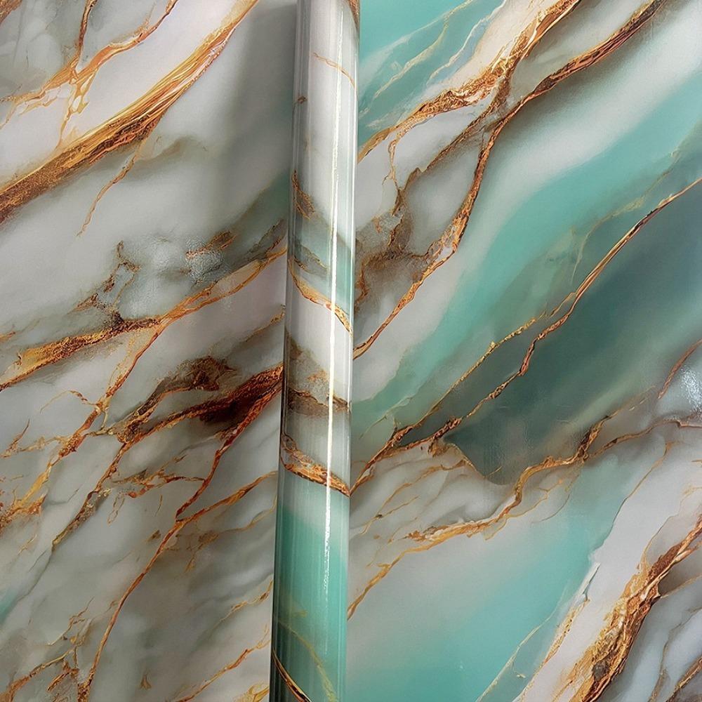 Oil Proof PVC Wallpaper Marble Contact Paper New Wall Stickers  Bathroom Kitchen