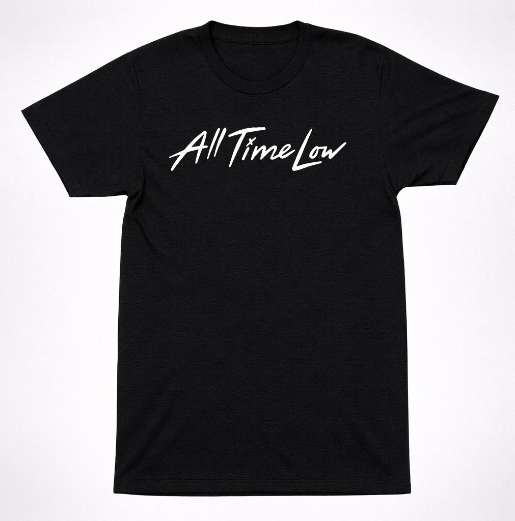 All Time Low Scribble Emo Rock Classic Logo T-Shirt – Pop Punk Band Tee 3XL