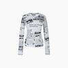 EGOIST Sheer PrinTing Slim FiT T shirT  Es2cl365 