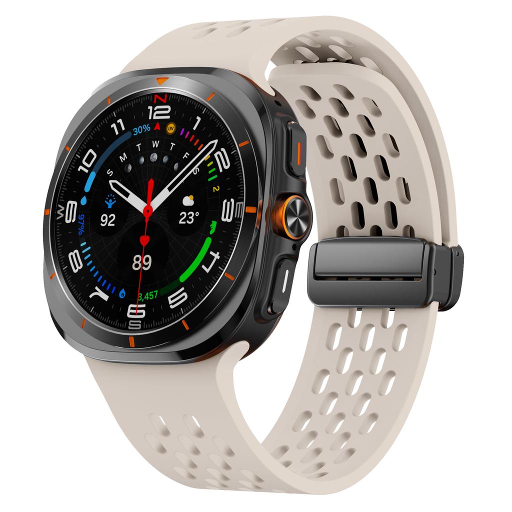 Magnetisches Armband für Samsung Galaxy Watch Ultra 47mm Zubehör Atmungsaktives Silikonband Armband galaxy watch 7 ultra band 47 mm