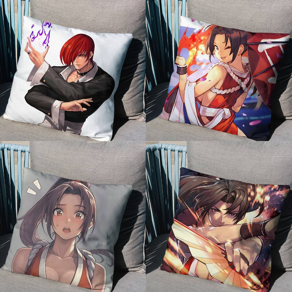 Mai Shiranui KOF Iori Yagami Cushion Cover Suitable For Sofa Car Bedroom Office Cushions Decorative Pillow Case