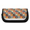 Pencil Case Double Layer 300D Polyester Metal Zipper with Two Compartments for Pens Ruler Scissors Students for Daily School Use