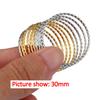 10 Stück 30/50 mm Edelstahl-Spiralringe im koreanischen Stil, vergoldet, gedreht und geschlossen, für Ohrringe, Schmuckherstellung, DIY