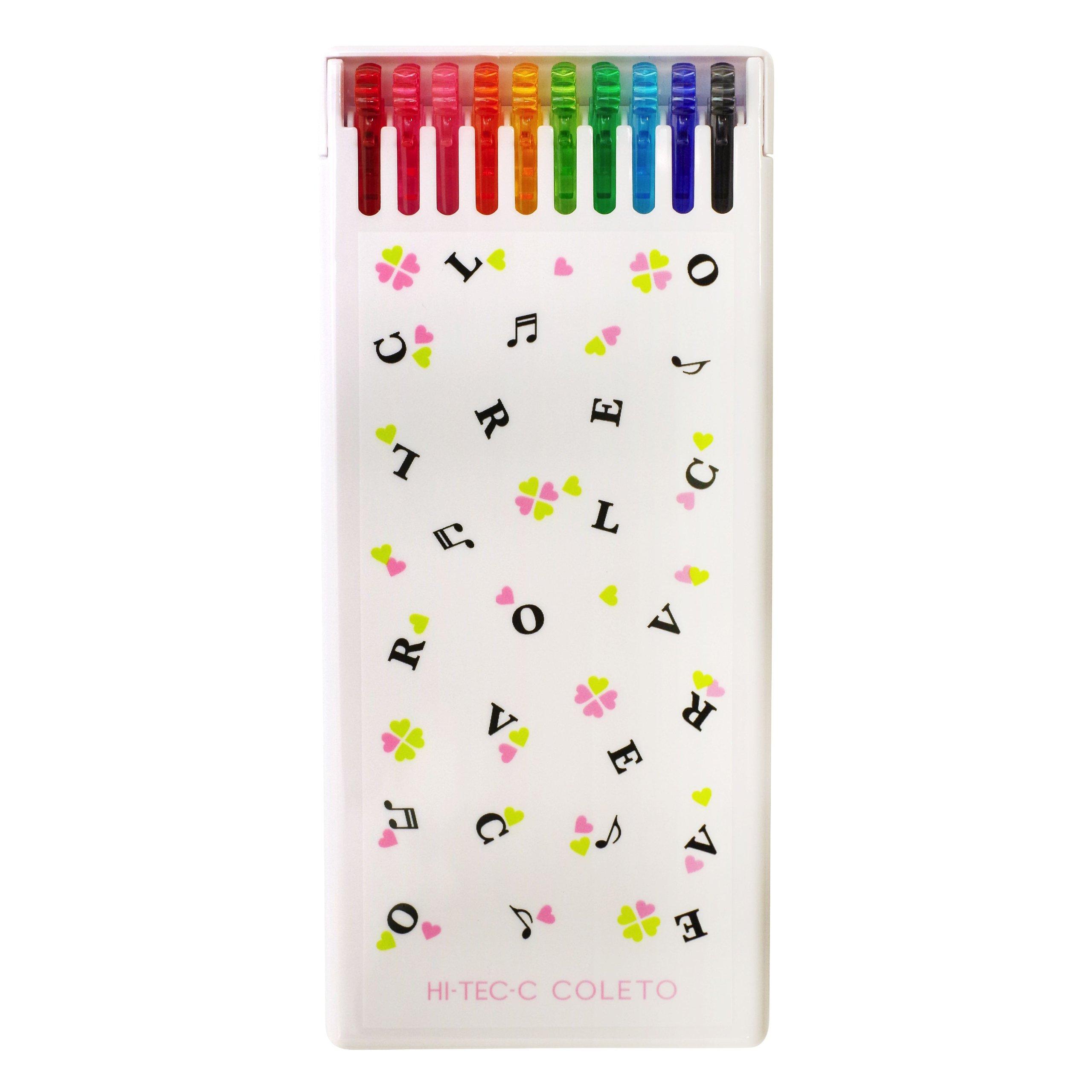 

Лимитированная серия C Coleto футляр для стержней с коллекцией Клевер 10C2 Набор Hi-Tec 10 цветов, 0,4 мм,