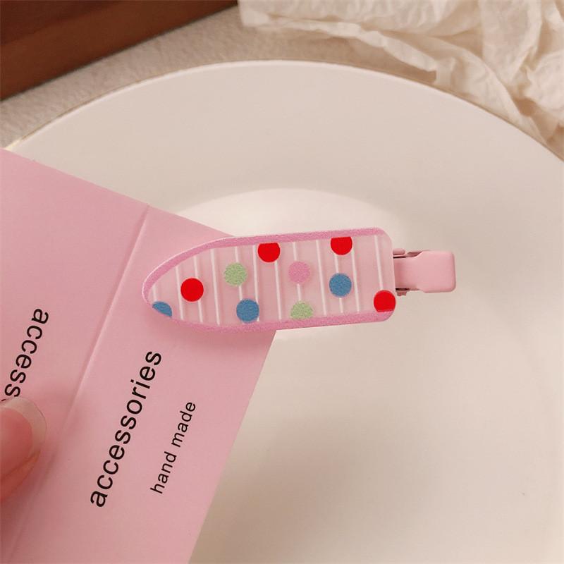 Cherry Polka Dot Floral Bow Hair Clips Love Girl Duckbill Clip Broken Hair Bangs Hair Accessories