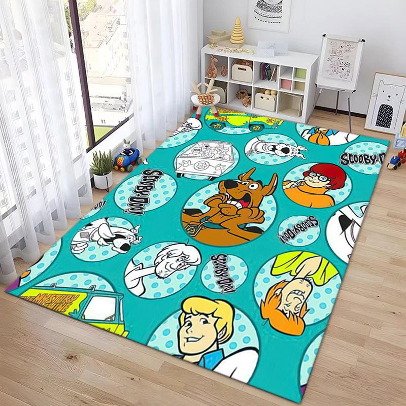 Halloween Cartoon Comedy Adventure Movie Scooby-Doo Carpet Is Suitable for Living Room and Bedroom Doormats Office Balcony Decorative Carpet V8