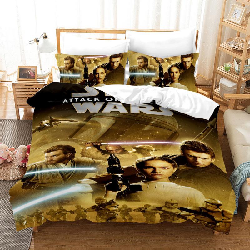Star Wars Digital Printing Three-Piece 3D Home Textile Quilt Cover