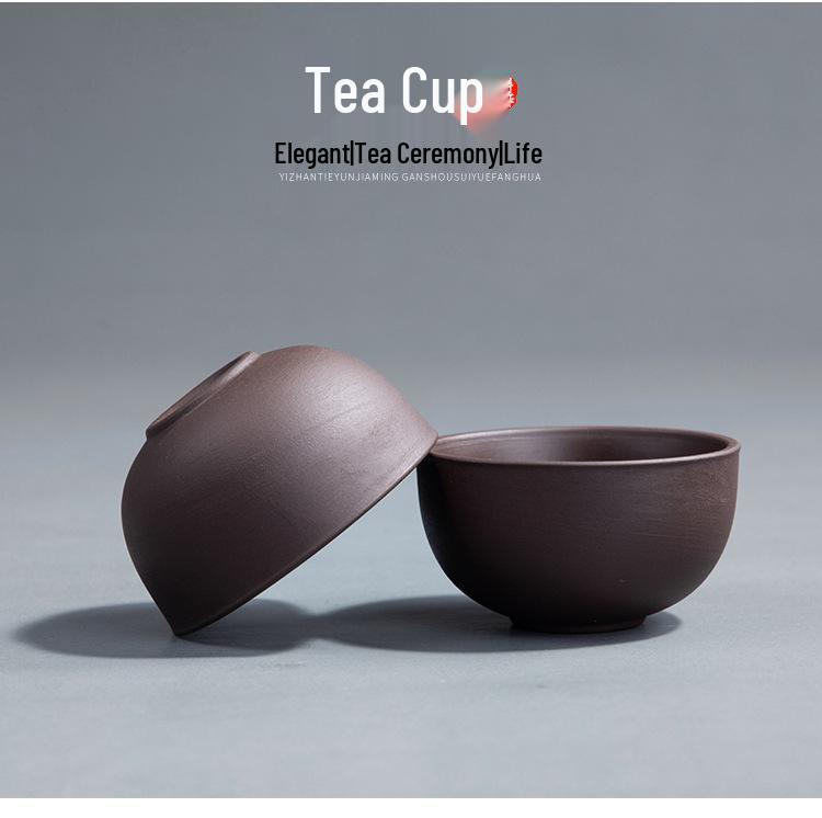 Portable Purple Clay Gongfu Tea Set: One Pot & Four Cups Business Gift