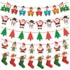 Christmas Elk & Santa Paper Garland Banner