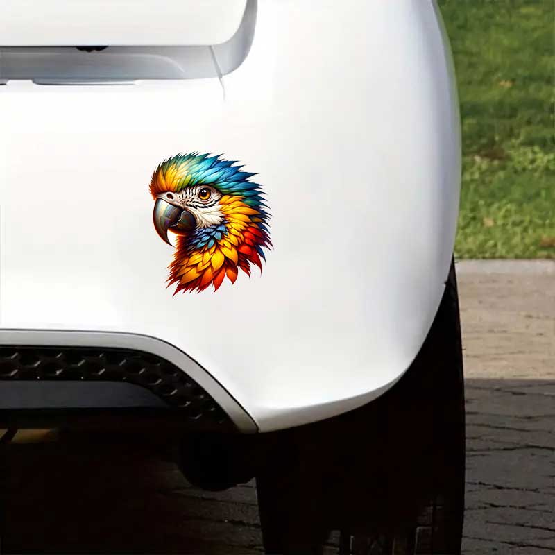 Cute Parrot Bird Art Car Stickers Waterproof Vinyl Decals Auto Body Window Bumper Decor Motorcycle Helmet Stickers TM310