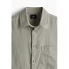 H M Regular Fit Linen Blend sHirt kHaki Green