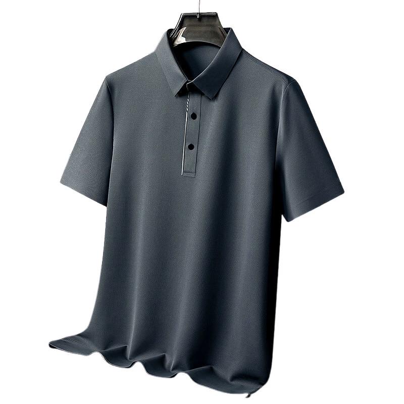 YUZHAOLIN Men's Thin Summer Lapel Short-Sleeve T-Shirt