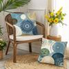 1/4pcs Retro Blue Brown Floral Geometric Throw Pillow Covers Home Decor Cushion Cases Cushion Cover
