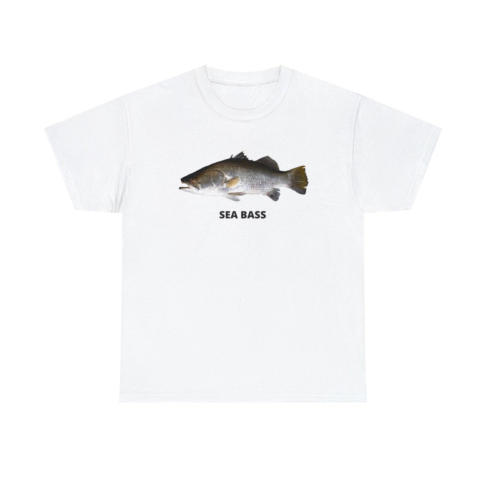 Sea Bass T-shirt, Fish shirt, Fishing Enthusiast Shirt XL