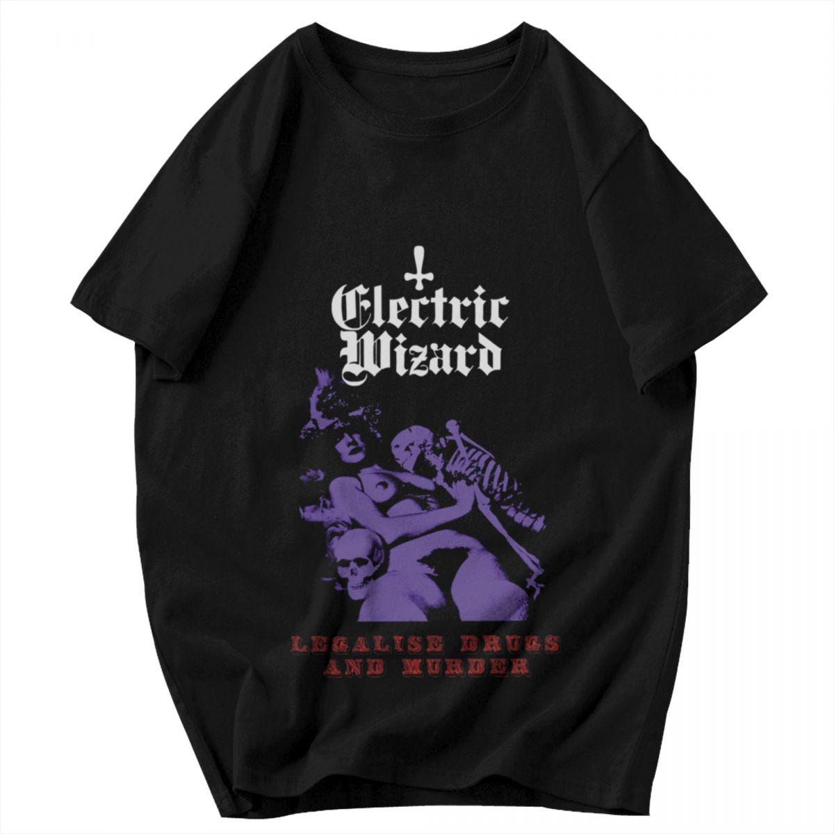 

Чоловіча футболка Electric Wizard 2025 Бавовняна Y2K Графічна З круглим вирізом Унісекс Одяг Футболки 4XL