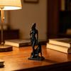3D Printed Women And Dog Figurine, Egyptian Goddess Dog Sculpture, Collectible Tabletop Statue for Living Room Bedroom Bookshelf, Desk Decor