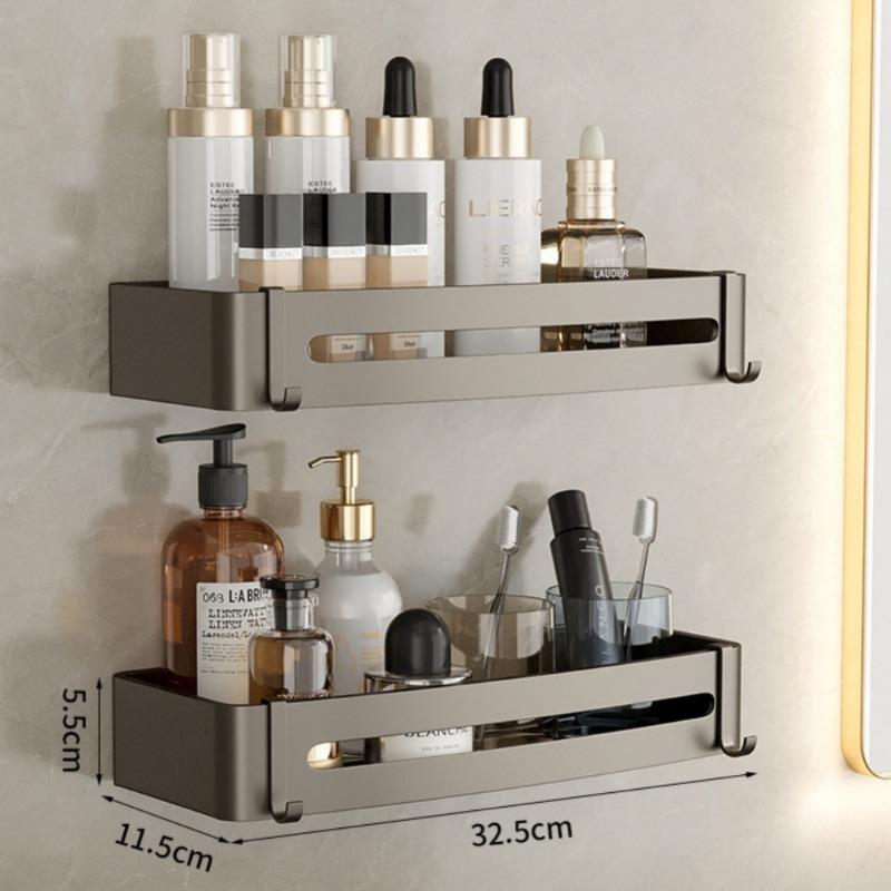 1pcs New Bathroom Shower Shelf No Drilling, Shower Storage Rack, Wall Mounted Adhesive Caddy for Bathroom, Kitchen