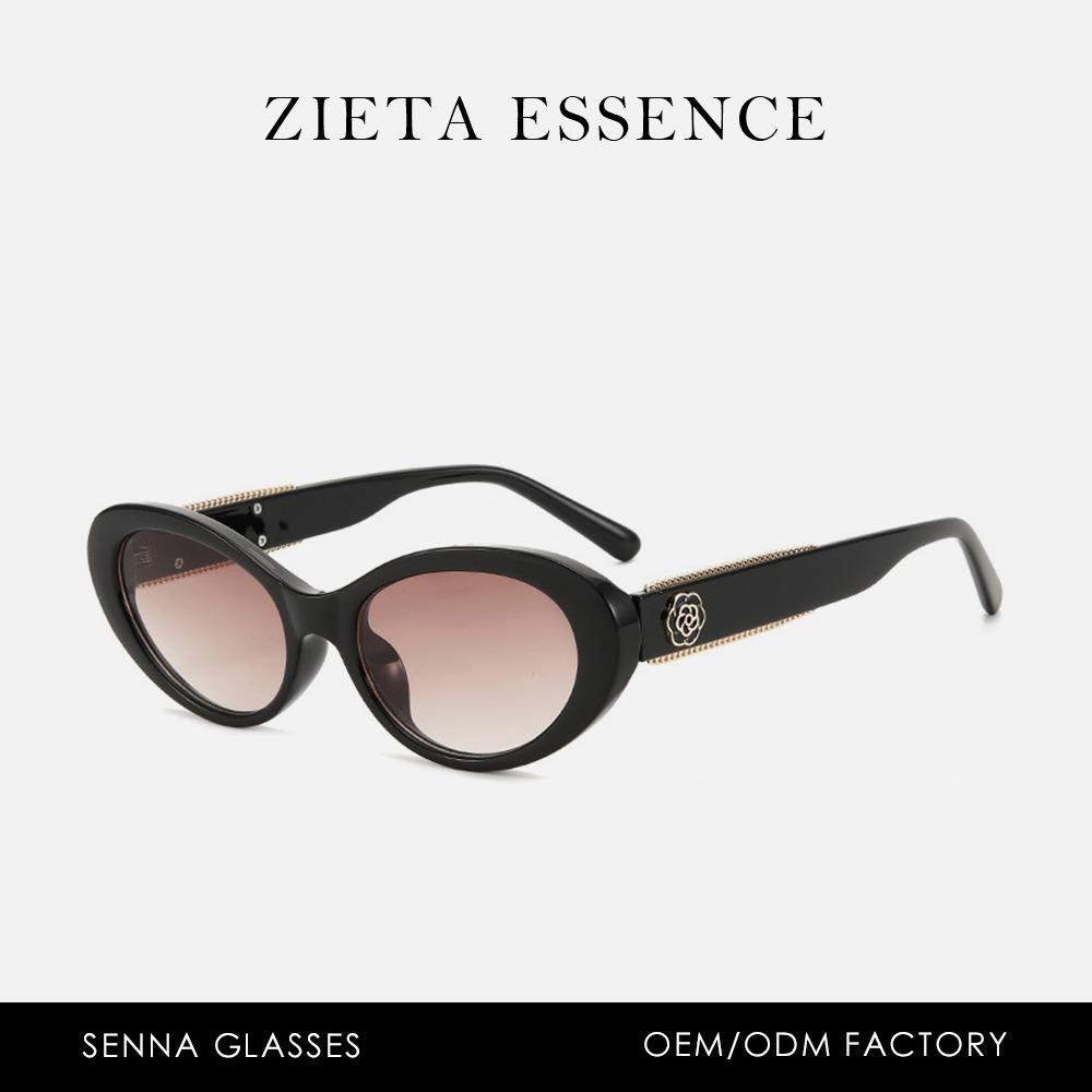 Retro Camellia Cat Eye Sunglasses With Simple Personality And Daily Xiaoxiangfeng Sunglasses